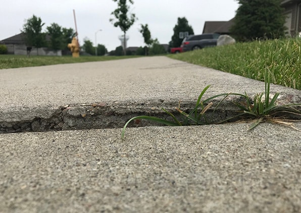 unlevel sidewalk