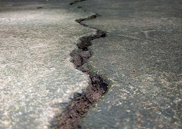 crack in concrete