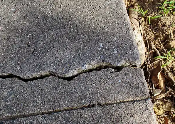 crack in sidewalk