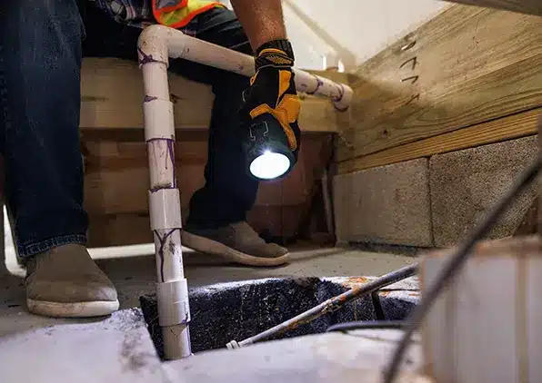 flashlight in basement