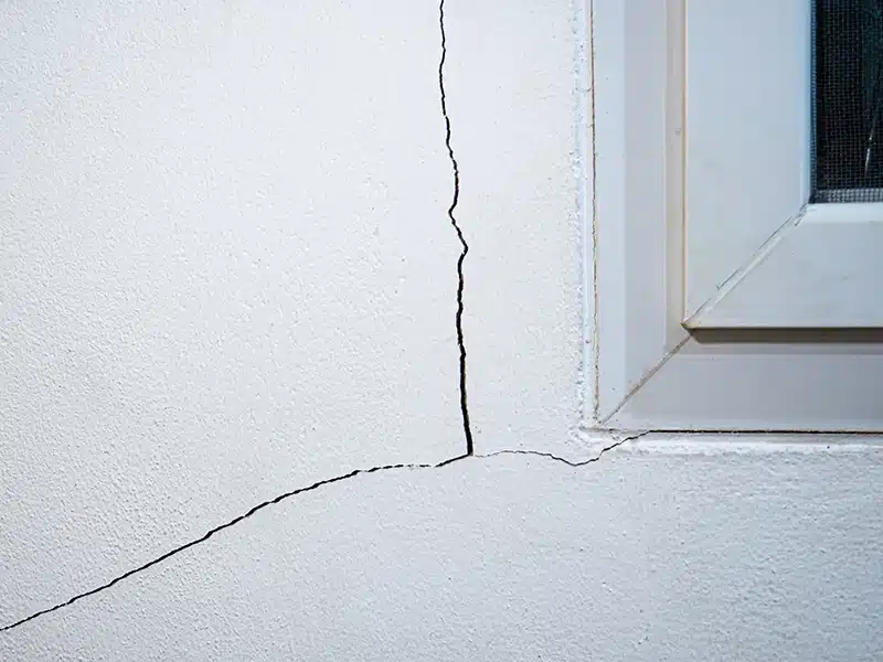 crack coming from window