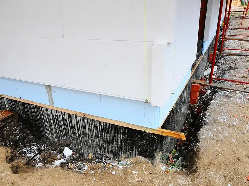 external foundation repair on house