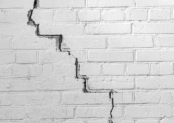 stair step crack in brick